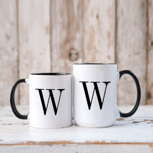 Minimalistiskt monogram mugg