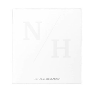 Minimalistiskt Monogram Namn Anteckningsblock