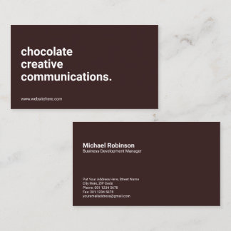 Minimalistiskt monogram på Rustic Maroon | Sans Se Visitkort