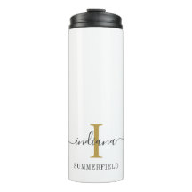 Minimalistiskt monogramskript Namn Snyggt Guld Grå