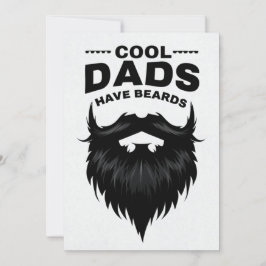 Minimalistiskt monokromatiskt Fars dag-kort Inbjudningar