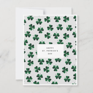 Minimalistiskt Mönster St. Patrick-Day Card Julkort