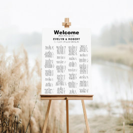 Minimalistiskt monteringsdiagram för alfabetiskt p poster