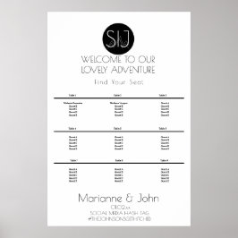 Minimalistiskt monteringsdiagram för översta Logot Poster