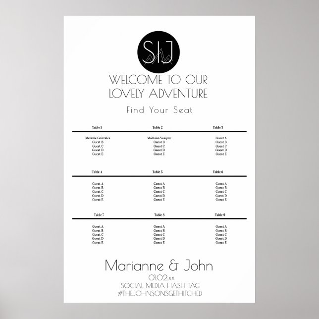 Minimalistiskt monteringsdiagram för översta Logot Poster (Framsidan)