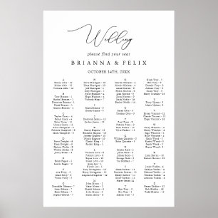 Minimalistiskt monteringsschema för alfabetiskt pl poster
