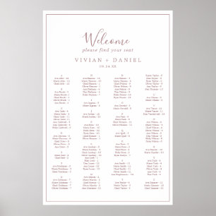 Minimalistiskt monteringsschema för alfabetiskt sä poster