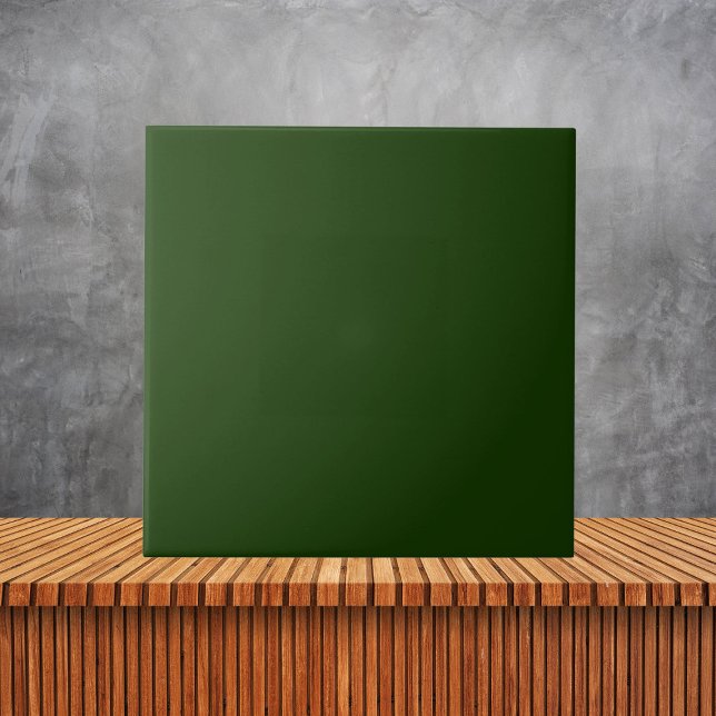 Minimalistiskt Mörk grönt fast Färg #143601 Kakelplatta (Skapare uppladdad)