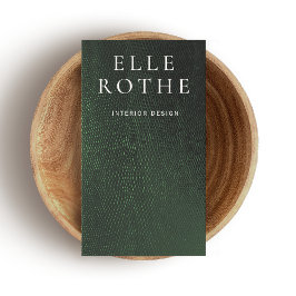 Minimalistiskt Mörk grönt skiddesigner Visitkort