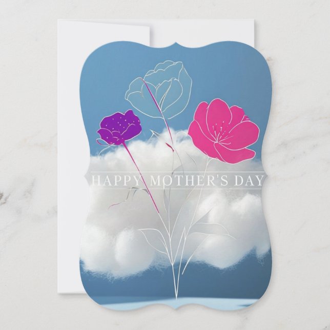 Minimalistiskt Mors dag-kort (Framsida)