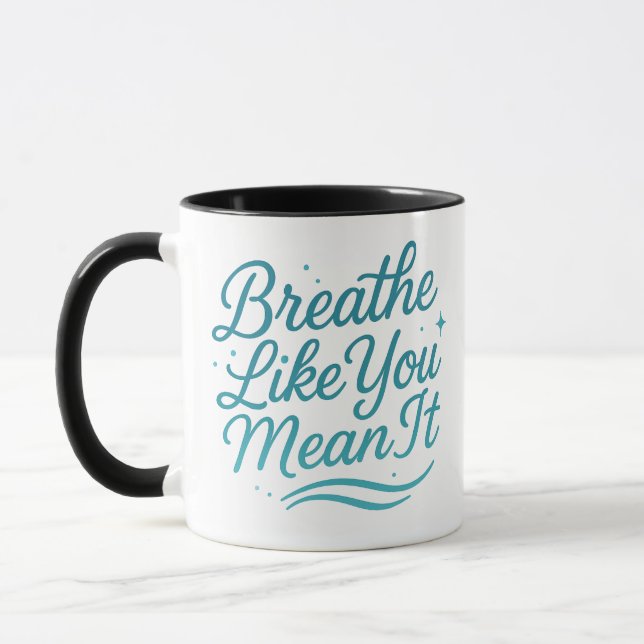 "Minimalistiskt Motivational Mugg - Elegant Script (Vänster)