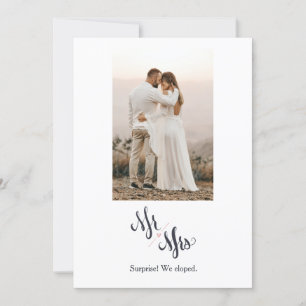 Minimalistiskt Mr & Mrs. Vi har tagit fram ett anm Inbjudningar
