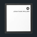 Minimalistiskt murbruk, initialt och Namn Anteckningsblock<br><div class="desc">Den här eleganten har enkelt anteckningsblock klassiskt blocktypografi av den ursprungliga texten och namn eller anpassningsbar efter eget val.</div>