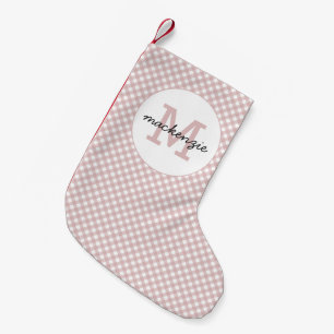 Minimalistiskt MUT-Rosa Mönster Liten Julstrumpa