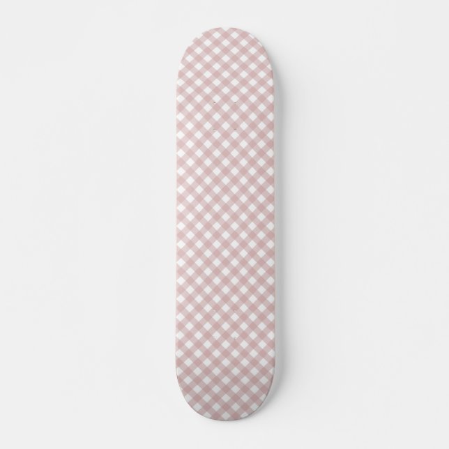 Minimalistiskt MUT-Rosa Mönster Mini Skateboard Bräda 18,5 Cm (Framsida)
