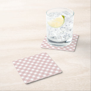 Minimalistiskt MUT-Rosa Mönster Underlägg Papper Kvadrat