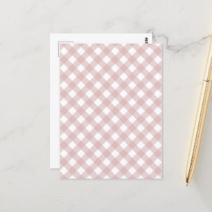 Minimalistiskt MUT-Rosa Mönster Vykort