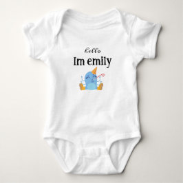 Minimalistiskt namn babyflicka /rolig t shirt