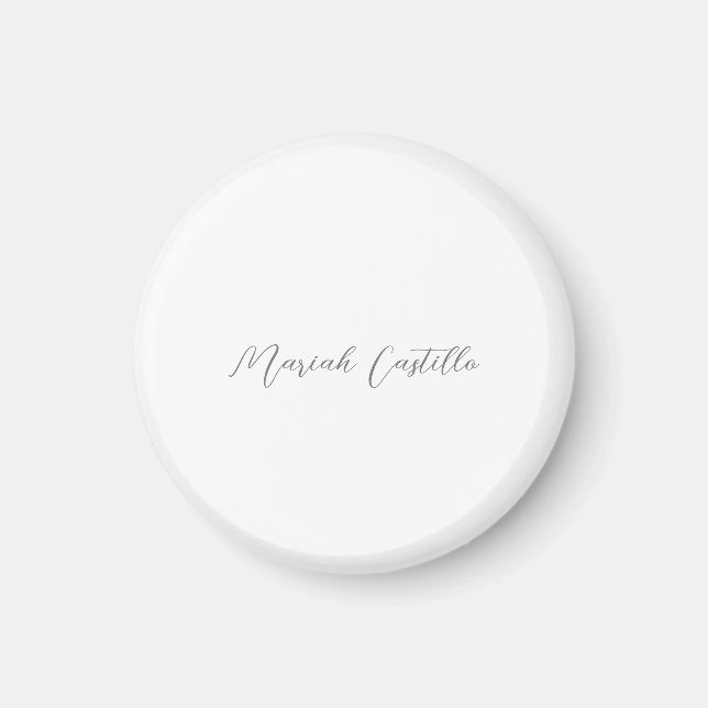 Minimalistiskt Namn med Elegant Calligraphy Magnet (Framsidan)