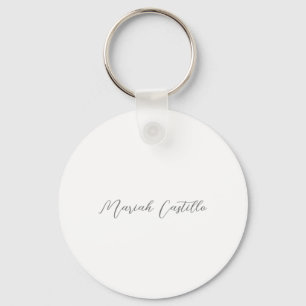 Minimalistiskt Namn med Elegant Calligraphy Nyckelring