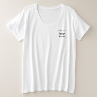 Minimalistiskt Namn Plus Size Familjeåterträff Vit T Shirt