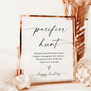 Minimalistiskt Nappar Hunt-tecken   Spelet Neutral Poster
