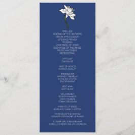 Minimalistiskt Narcissus-Bröllopsprogram Program