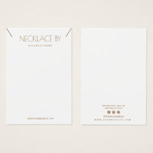 Minimalistiskt Necklace-Visning Visitkort