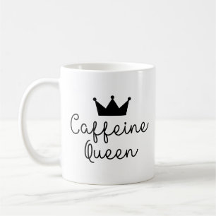 Minimalistiskt nödläge för koffeine Queen Krona Kaffemugg