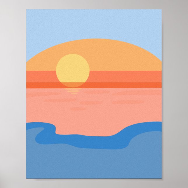 Minimalistiskt nollvärde för återcirkulerande oran poster (Framsidan)