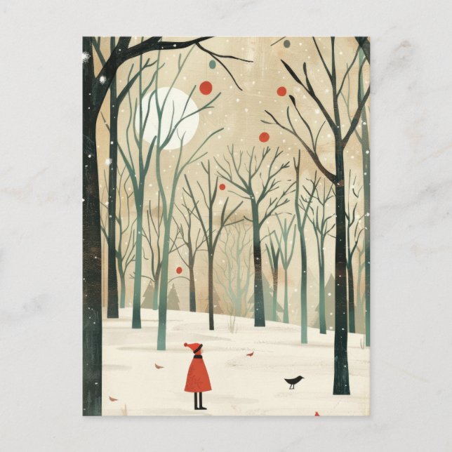 Minimalistiskt nyår för vinter-vinter-vinter-vinte vykort (Framsida)