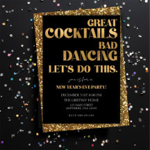 Minimalistiskt nyår, svart och Guld