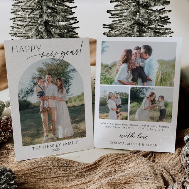 Minimalistiskt Nyårsfirande Julkort Inbjudningar (Skapare uppladdad)