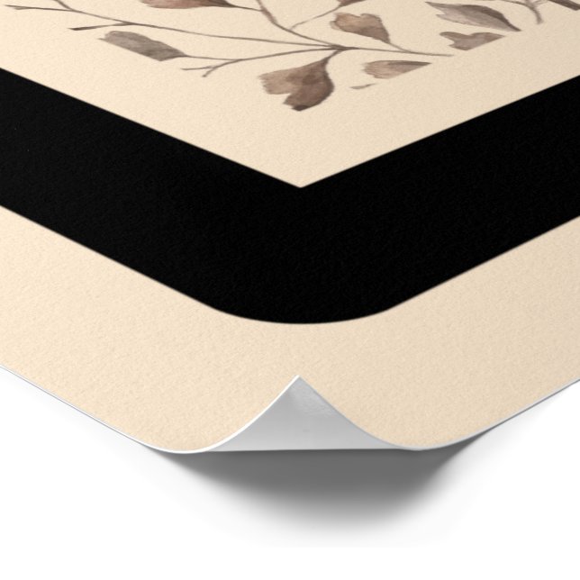 Minimalistiskt Oasis Blommönster Art Kanvastryck Poster (Hörn)