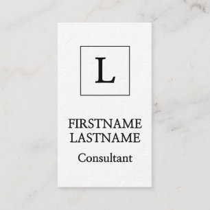 Minimalistiskt och enkelt konsultativt Affärskort Visitkort