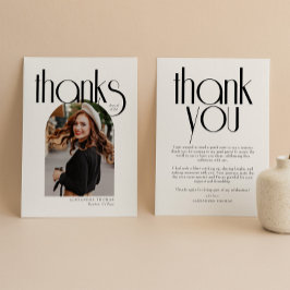 Minimalistiskt och modernt Arch Photo Studenten Tack Kort