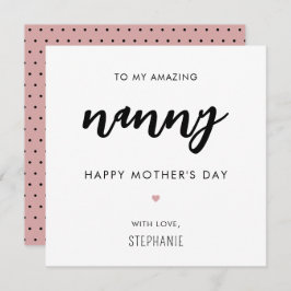 Minimalistiskt och modernt barnmorska Mors dag Kort