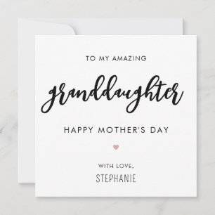 Minimalistiskt och modernt dotterdotter Mors dag Kort
