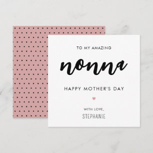 Minimalistiskt och modernt Nonna Grandma Mors dag Kort