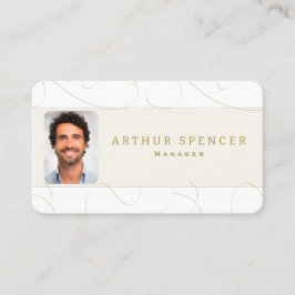 Minimalistiskt och professionell golden linjer visitkort