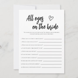 Minimalistiskt Ögon på Bride-Möhippan Inbjudningar