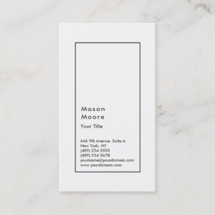 Minimalistiskt ojämnt, modern Stil Professionell V Visitkort