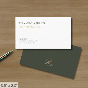 Minimalistiskt oliver botaniskt visitkort
