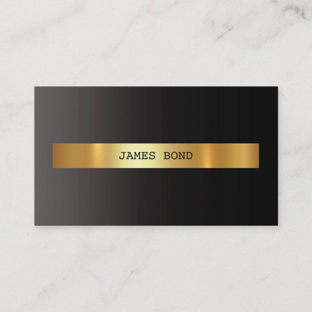 Minimalistiskt Ombre Black Vip Golden Foil Vip Visitkort (Framsida)