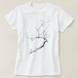 Minimalistiskt ömtåligt Träd Gren T Shirt