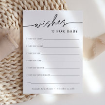 Minimalistiskt Önskemål för Baby-kort