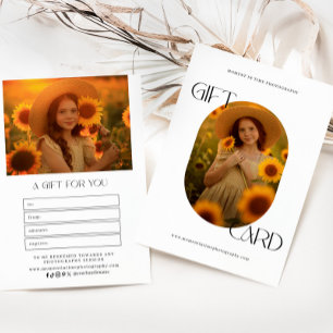 Minimalistiskt Oval Photo Photography Gift-certifi