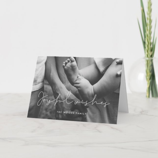Minimalistiskt övertäckningsfoto för Glatt Önskemå Helgkort (Framsida)