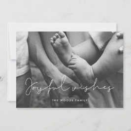 Minimalistiskt övertäckningsfoto för Glatt Önskemå Julkort