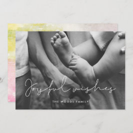 Minimalistiskt övertäckningsfoto för Glatt Önskemå Julkort